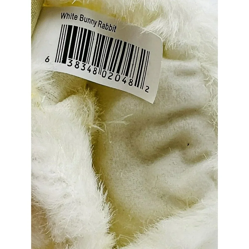 Folkmanis‎ White Bunny Rabbit Hand Puppet #2048 Storytelling Library Pink Eyes